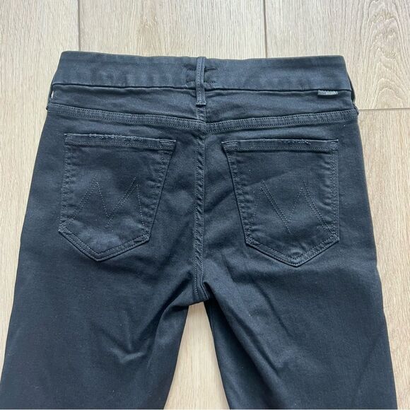 Mother Jeans The Looker Ankle Fray Guilty as Sin Black Color Size 27 - Picture 11 of 15